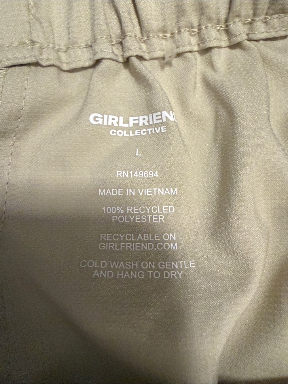 Girlfriend Collective Cora Pocket Paper bag Shorts size Large - Picture 6 of 9